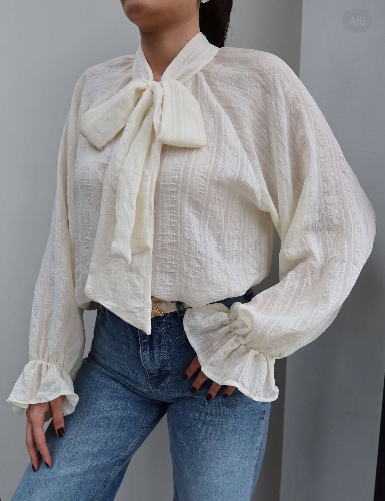 Bow tie chic top