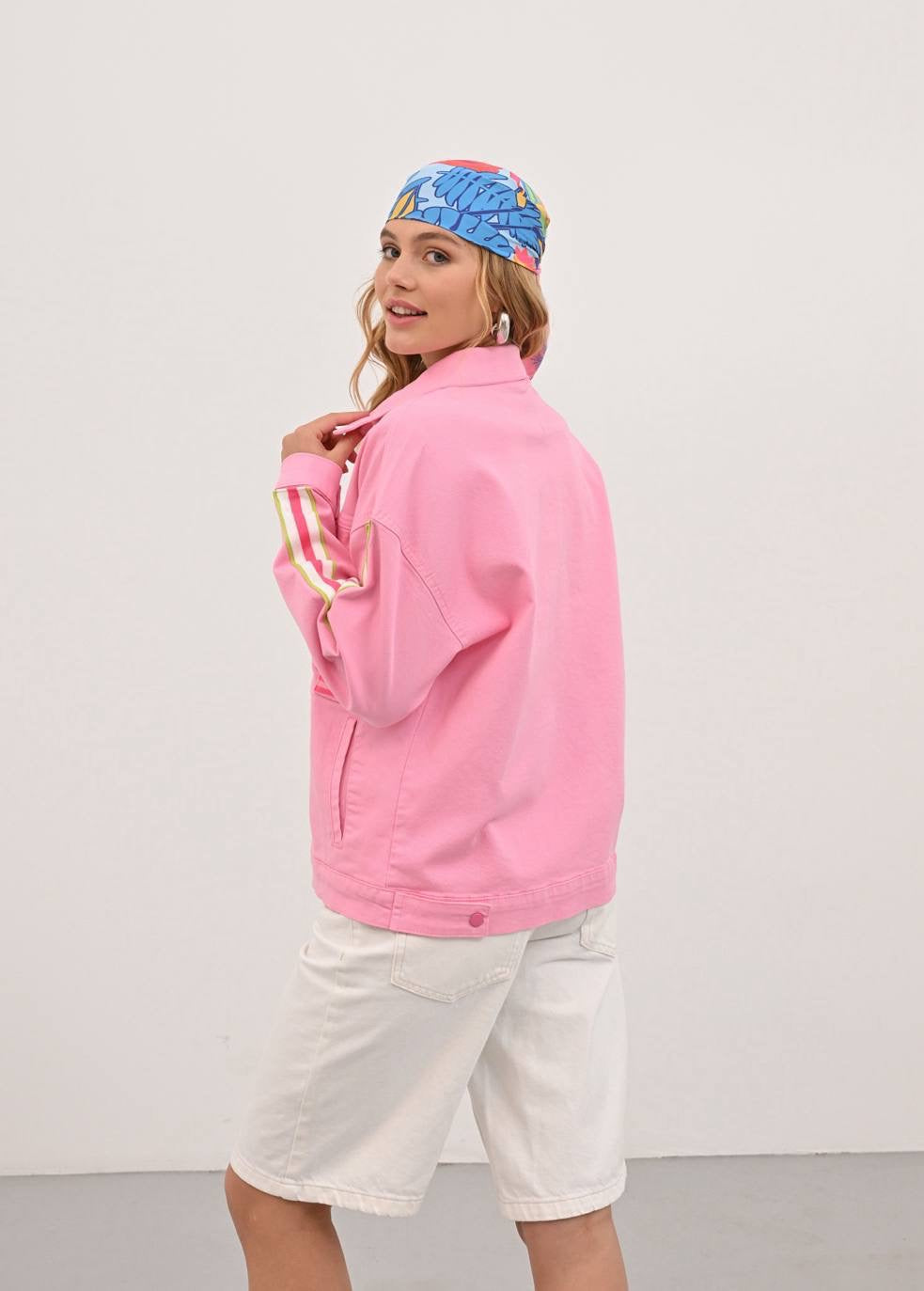 Pink Soft Denim Jacket