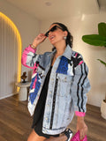 Denim-Waterproof oversized Jacket