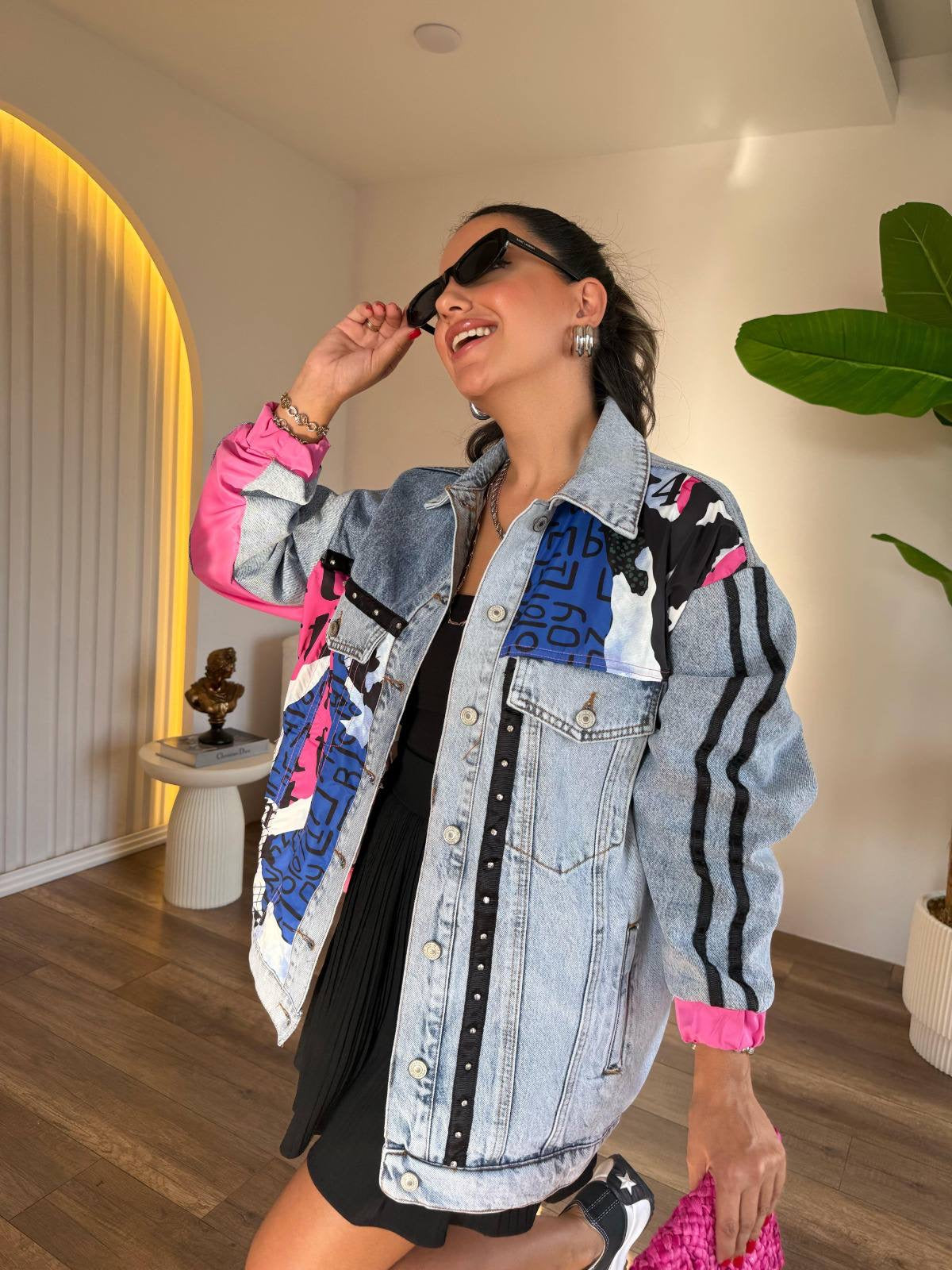Denim-Waterproof oversized Jacket