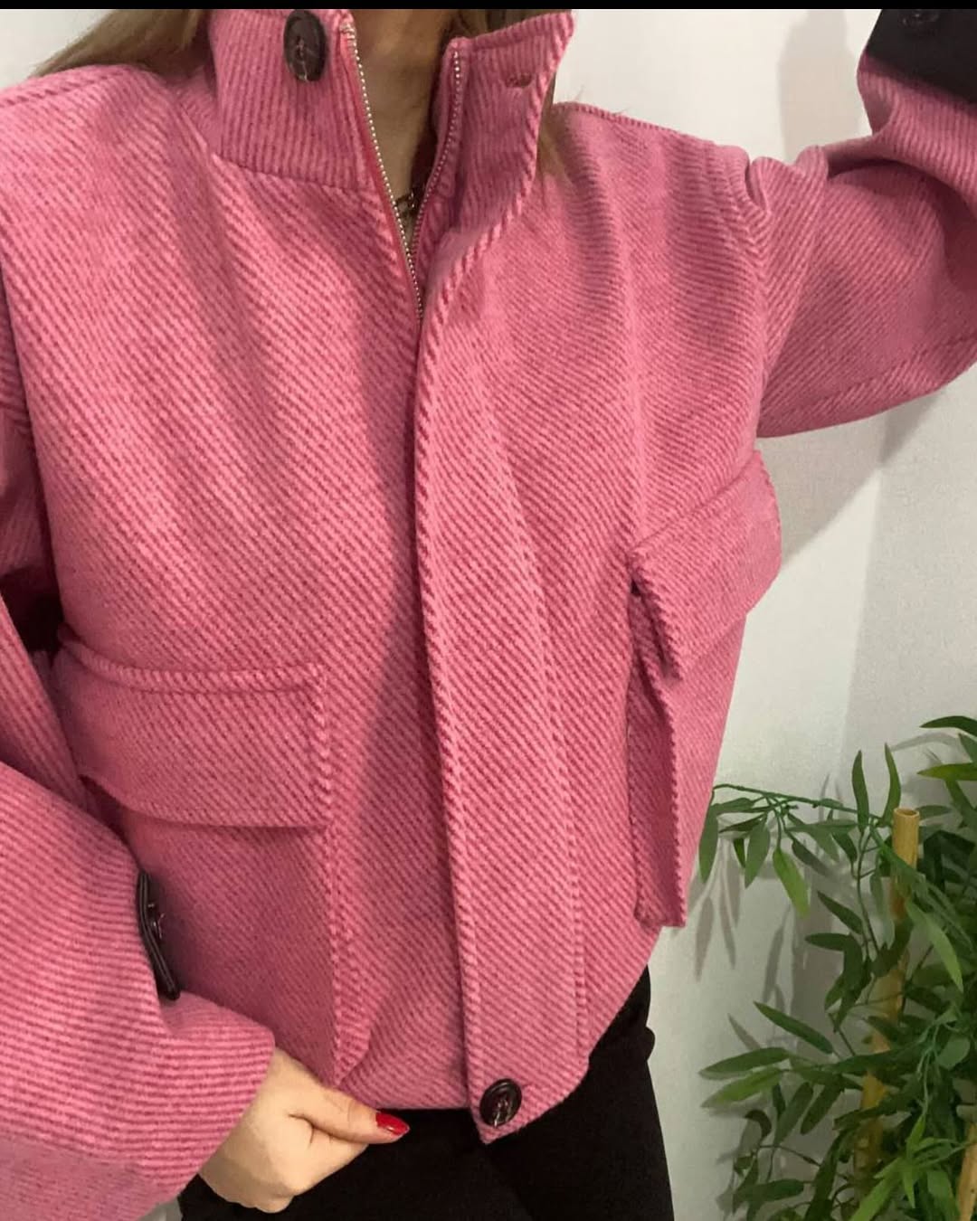 Wool Cropped Coat