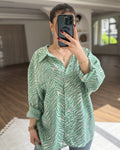Oversized Zebra Print Shirt