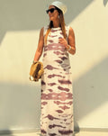 Sleeveless Tie-Dye Maxi Dress