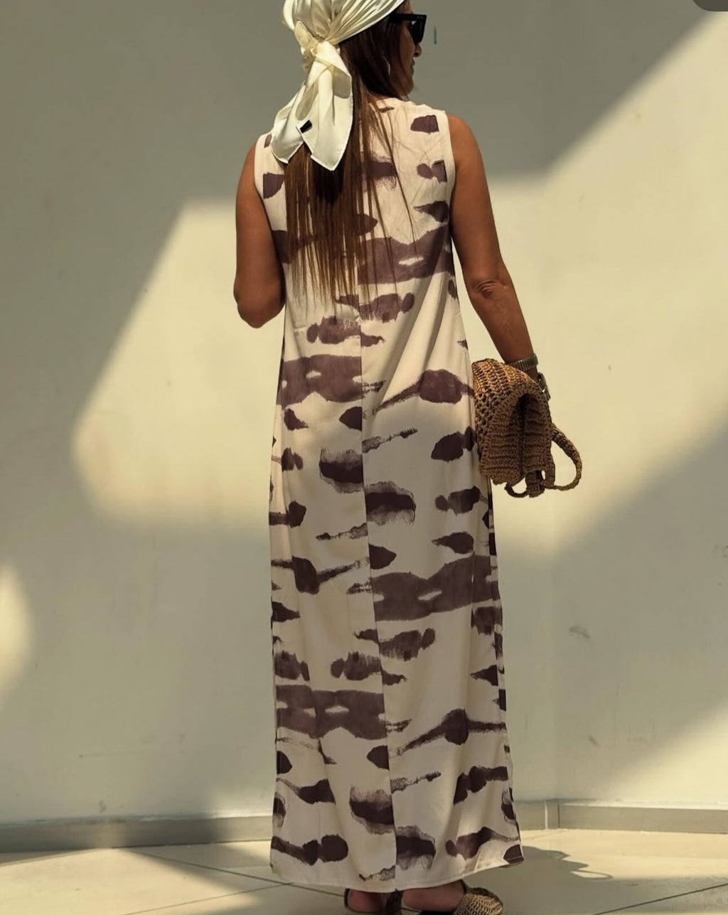 Sleeveless Tie-Dye Maxi Dress