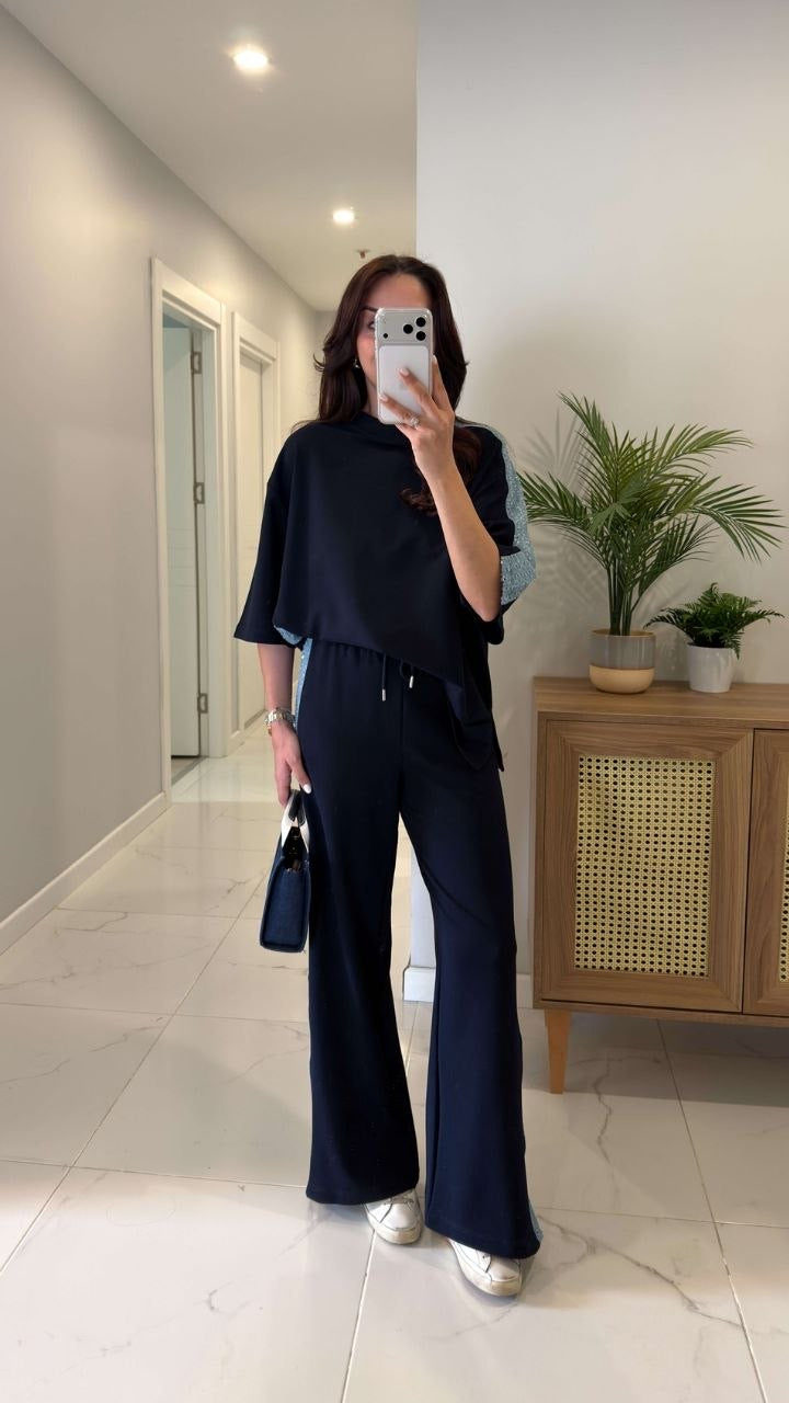 Set with denim