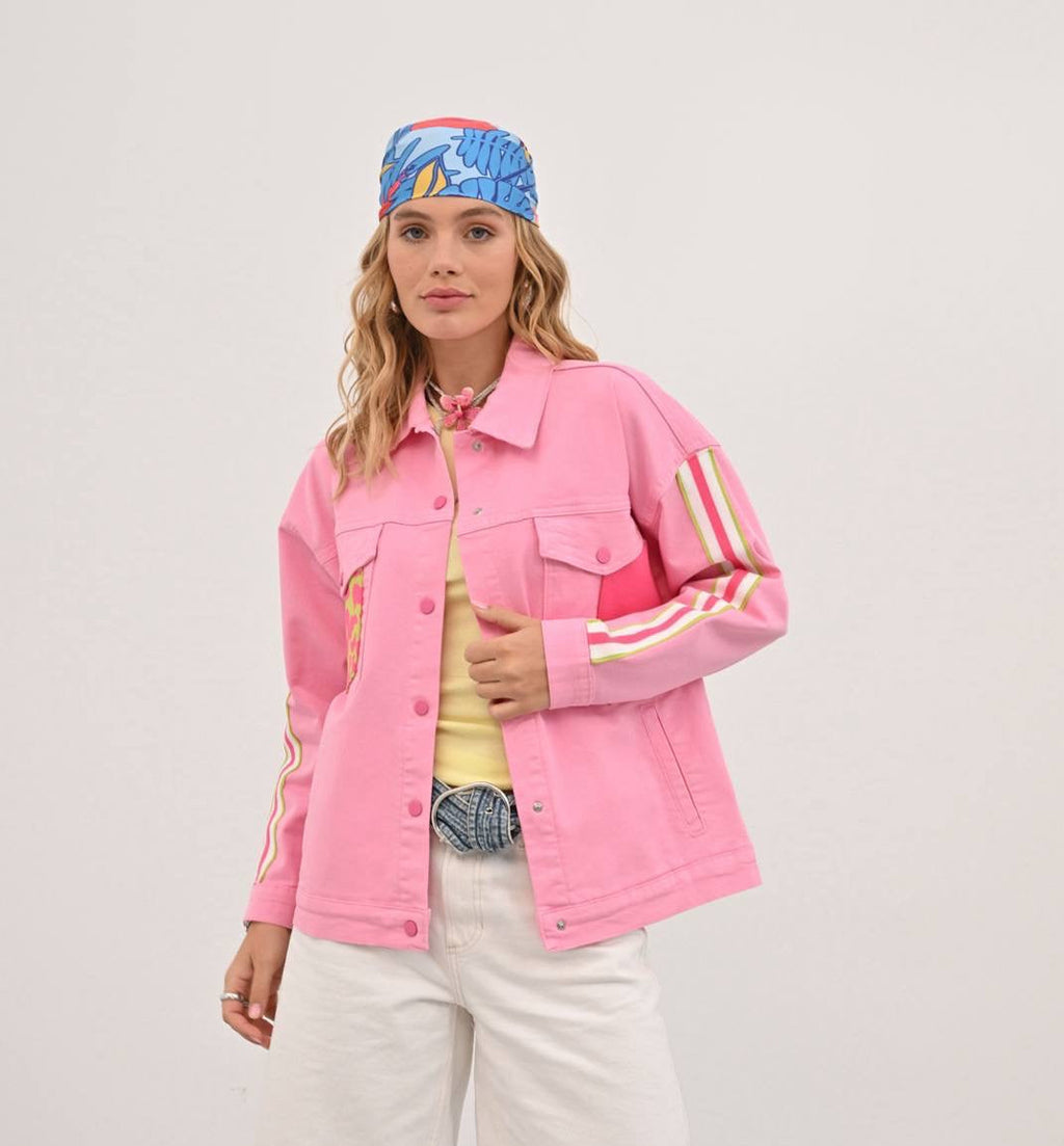 Pink Soft Denim Jacket