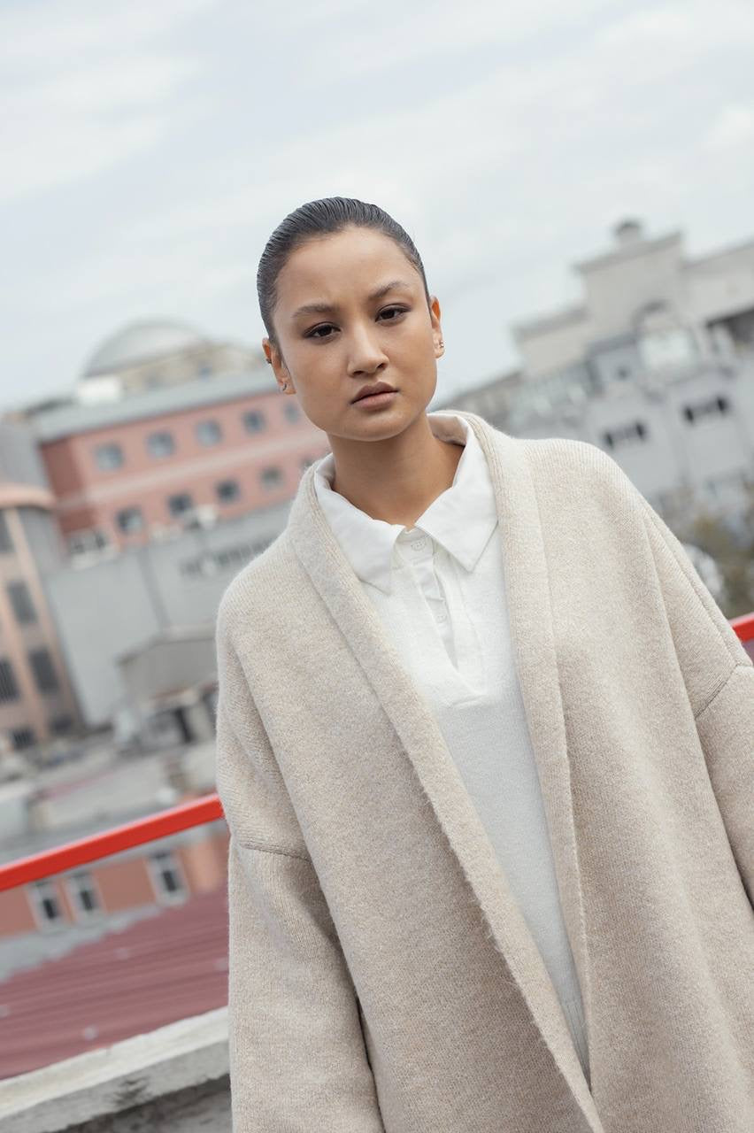 Long Triko cardigan