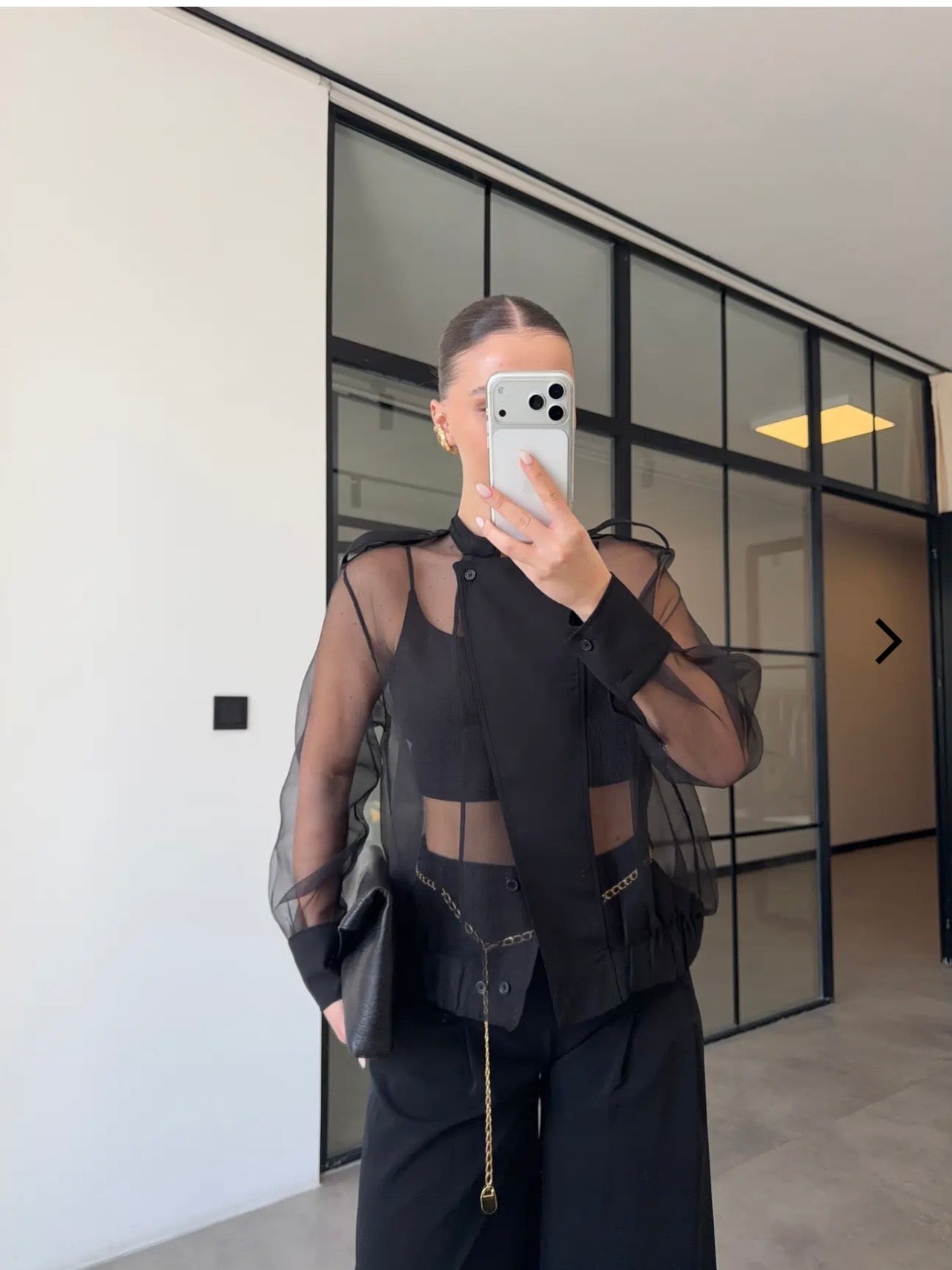 Black Organza Bomber Jacket