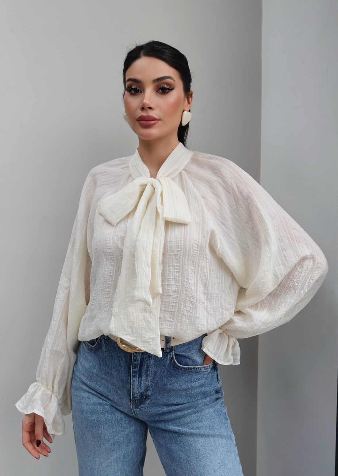 Bow tie chic top