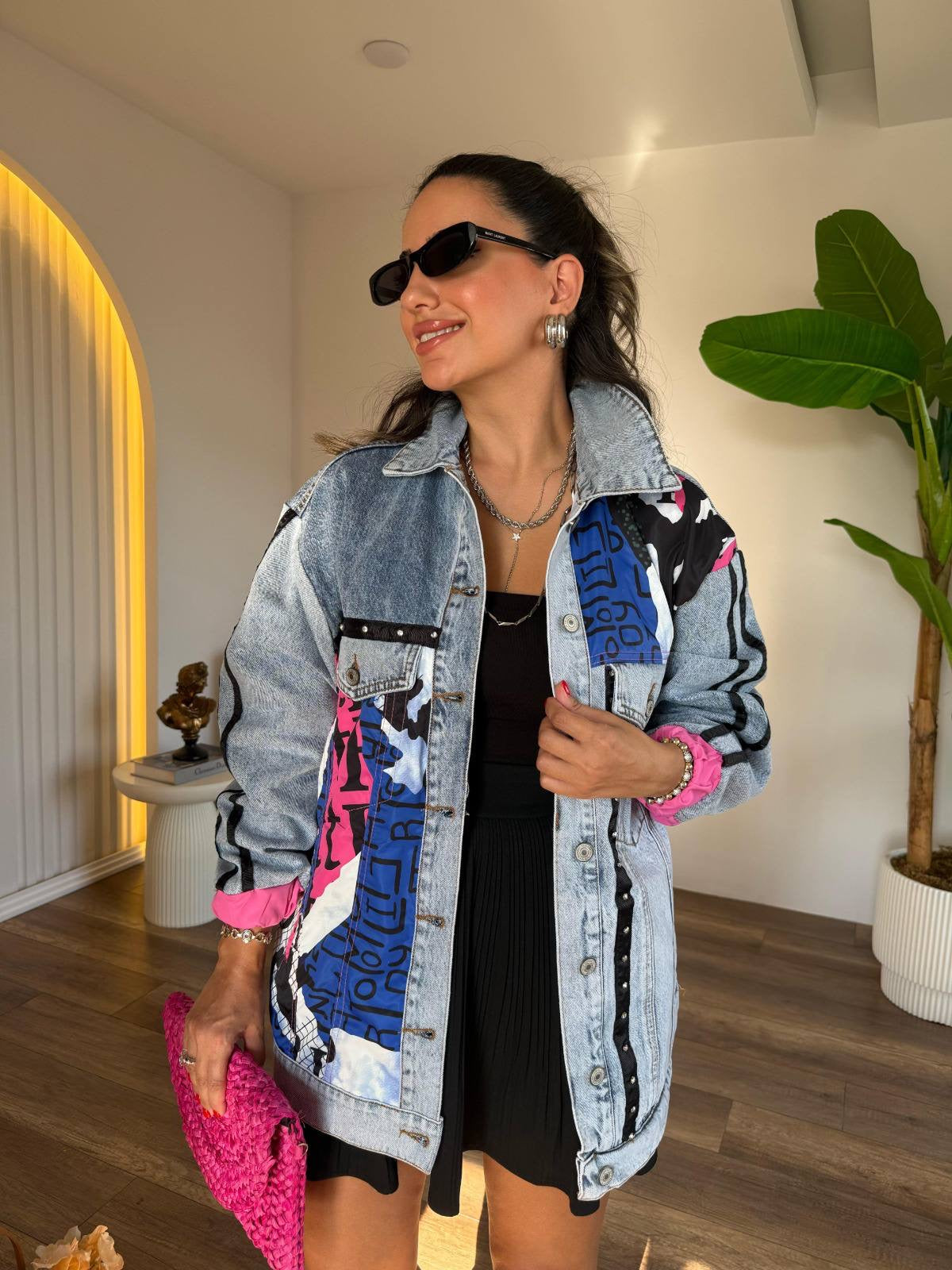 Denim-Waterproof oversized Jacket