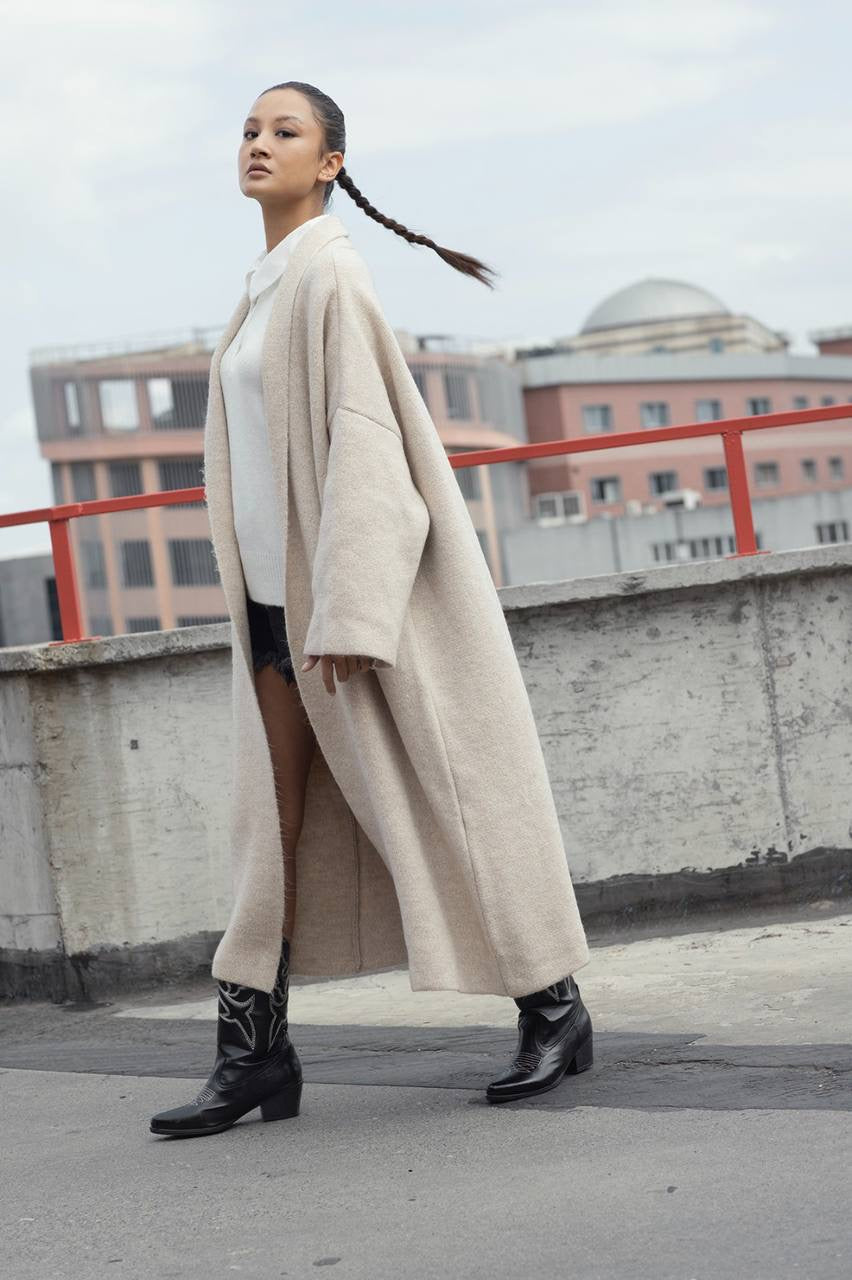 Long Triko cardigan