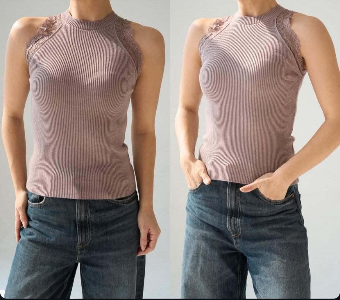Knit lace top