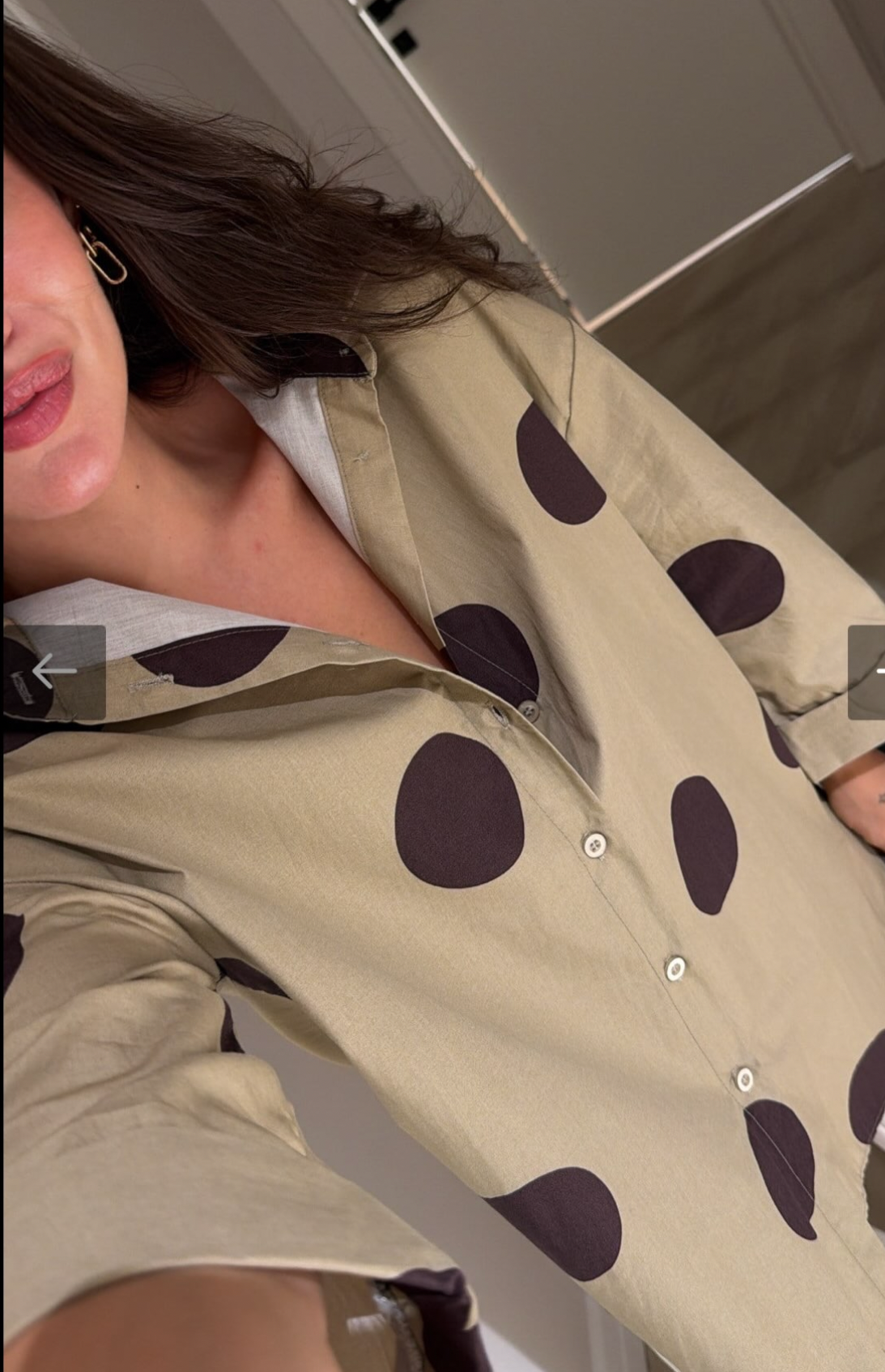 Shirt brown white circle