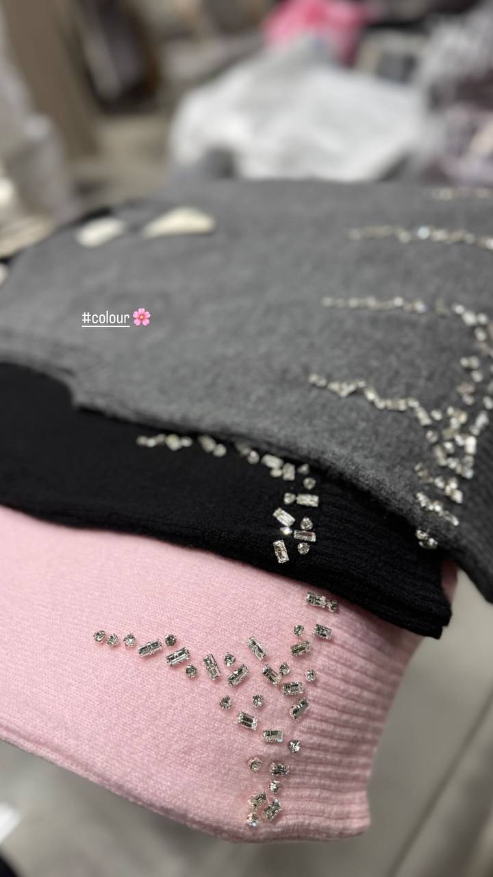 Stones Embroidered Triko Vest