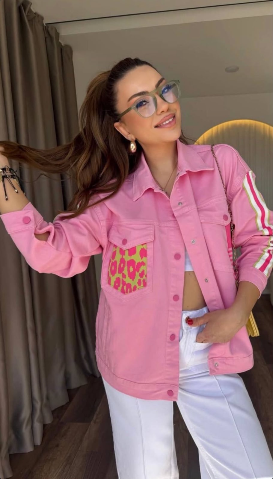 Pink Soft Denim Jacket