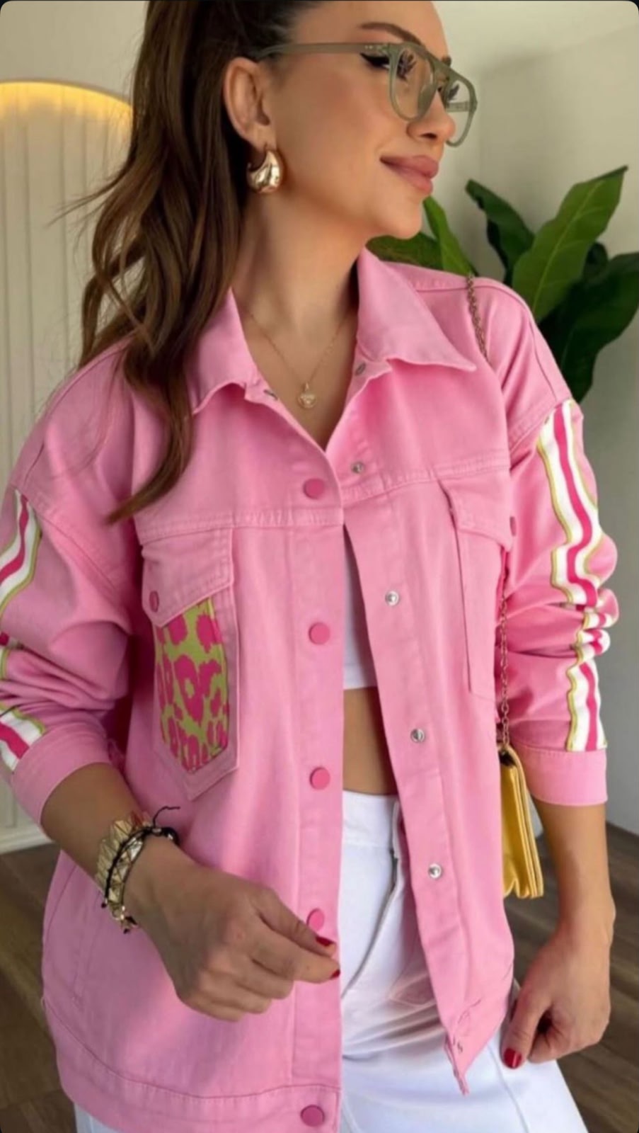 Pink Soft Denim Jacket