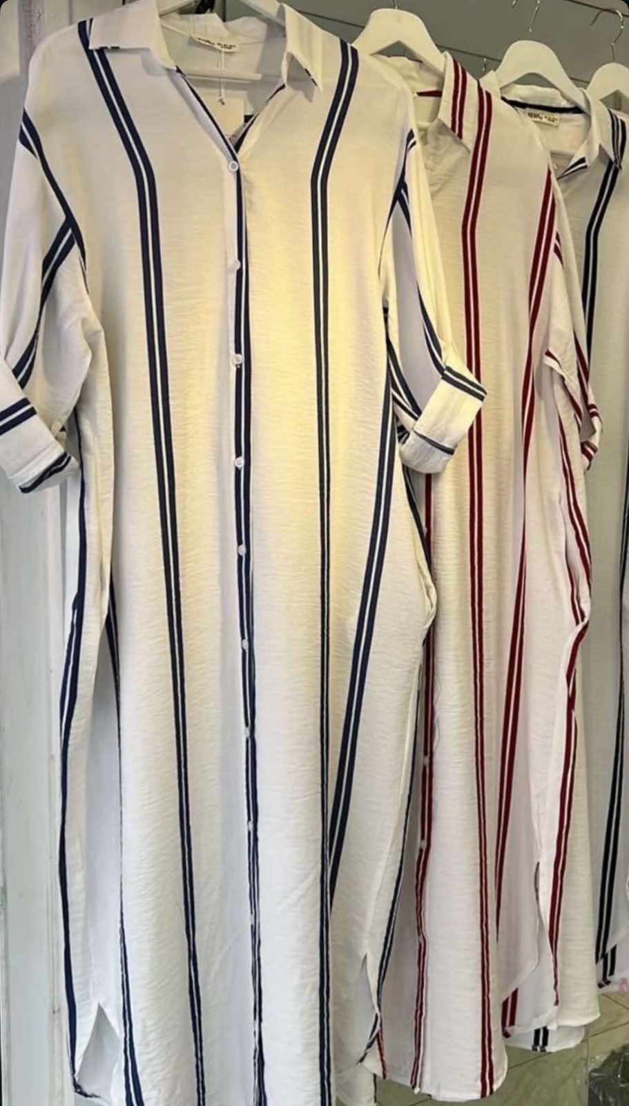 Long Kimono/ Stripped Dress