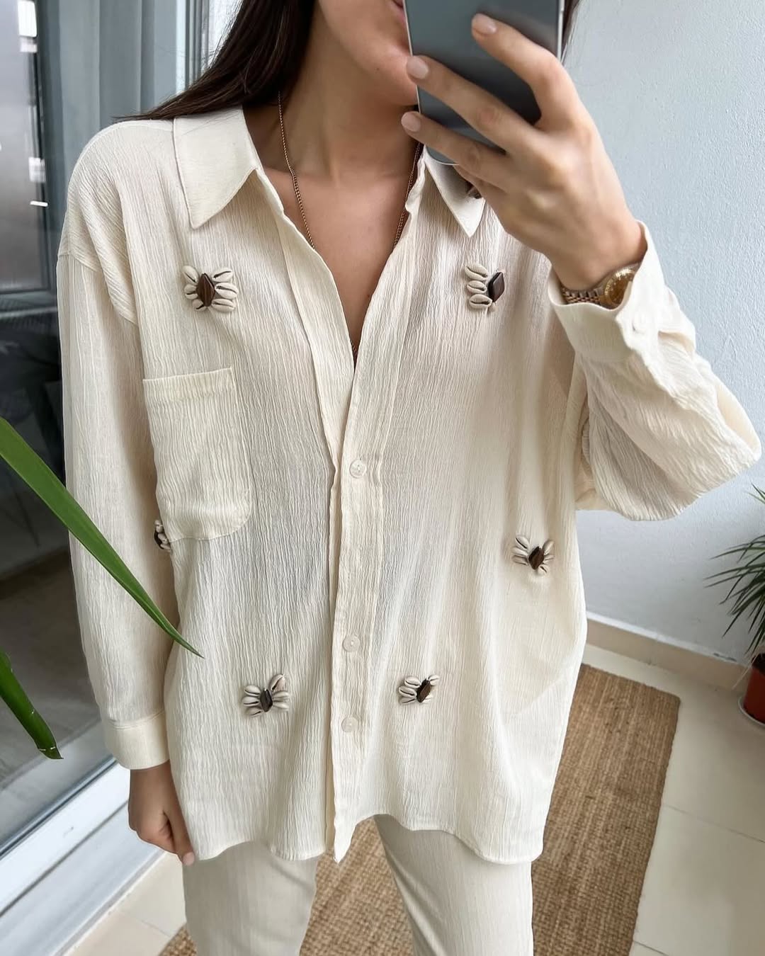 Shells Embroidered Shirt