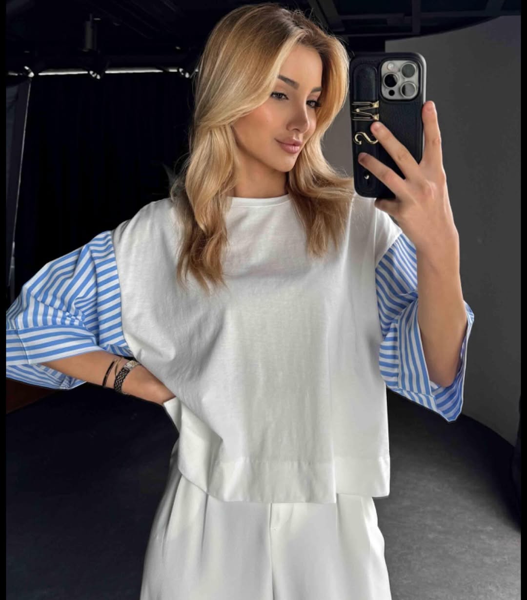 Stripped Short Sleeves T-shirt