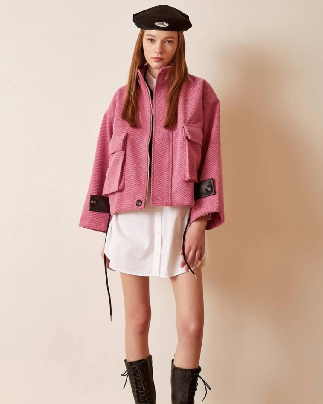 Wool Cropped Coat