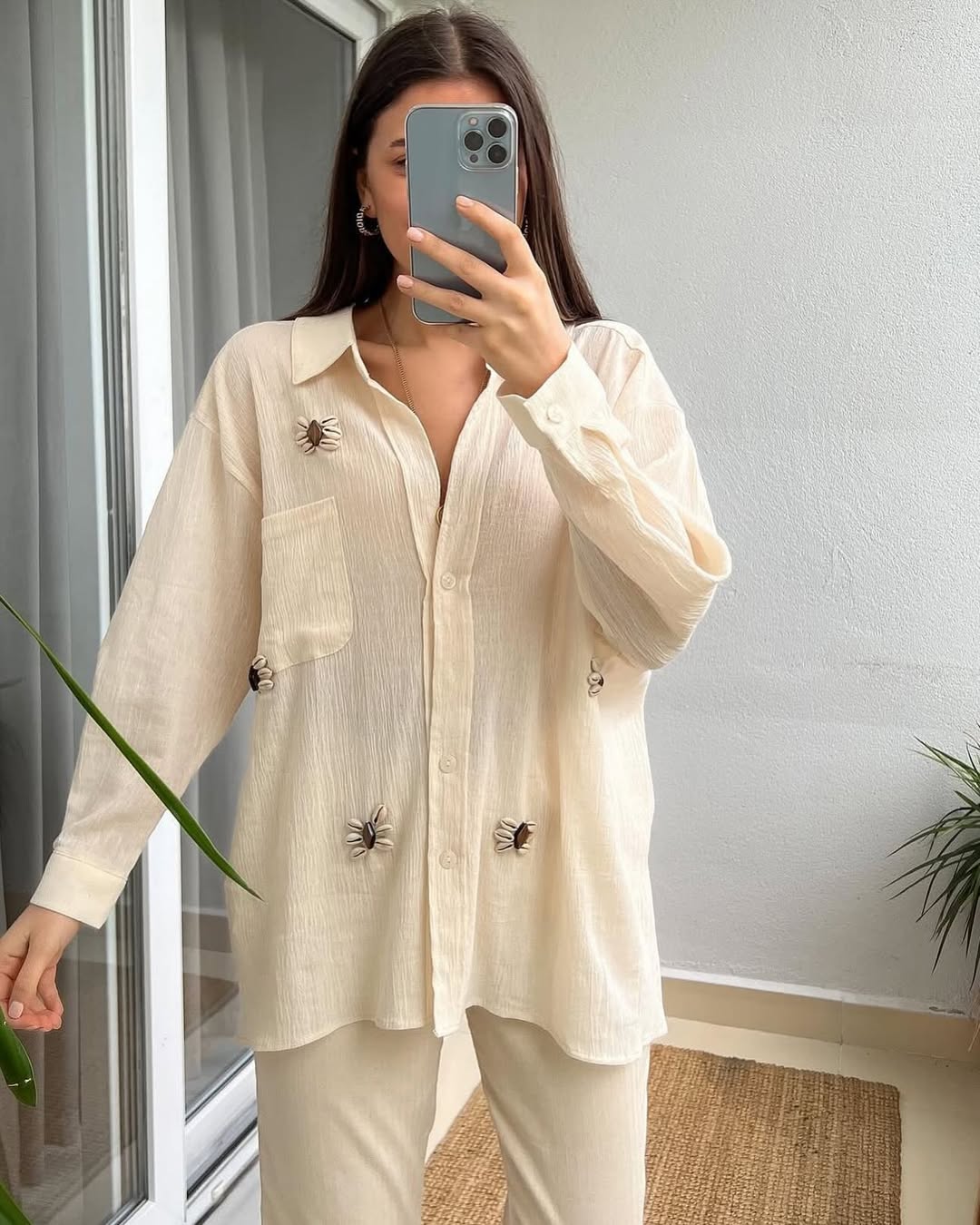 Shells Embroidered Shirt