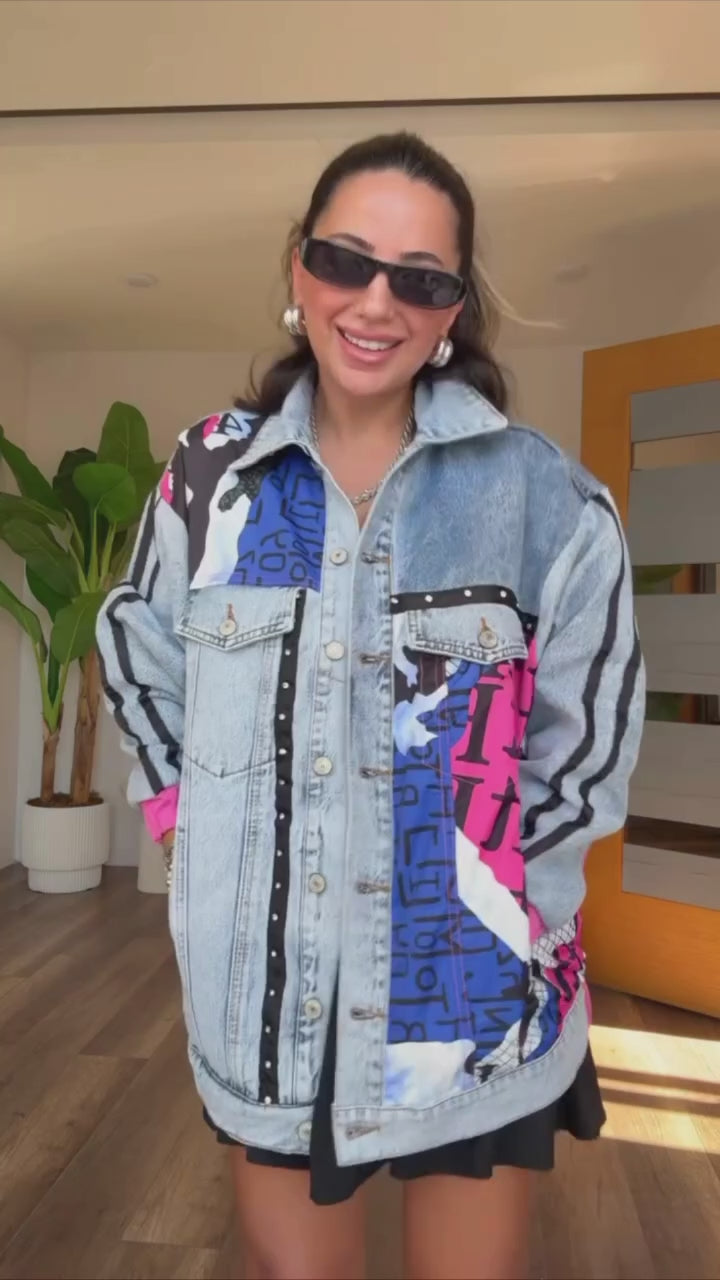 Denim-Waterproof oversized Jacket